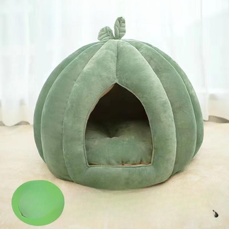 Cat Nest Pumpkin Winter Closed Cat Bed Safety Removable and Washable Dog House Warmth Four Seasons Universal Pet House