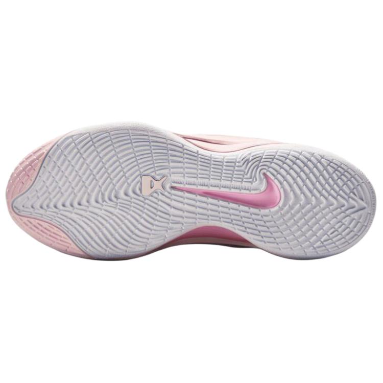 New Nike A'One Breathable Traction Basketball Shoes Unisex Pink White FZ8606-101