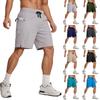 Men's Lightweight Quick Dry Sport Shorts with Zipper Pockets Elastic Waistband Breathable Fabric Casual Five Inch Inseam