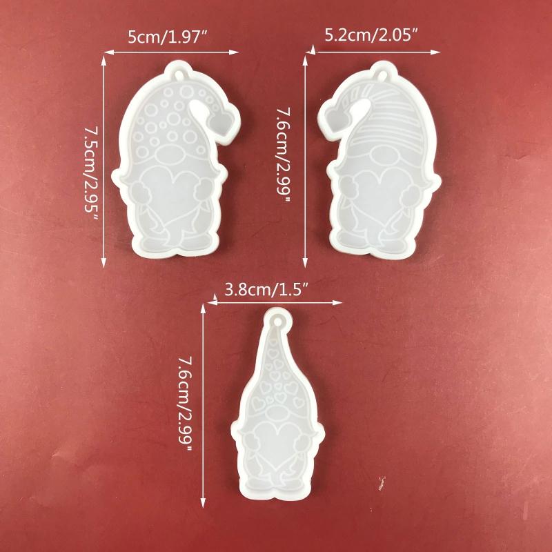 Shiny Santa Claus Little Dwarf Mold Silicone Epoxy Resin Molds DIY Necklace Jewellery Making Keychain Decoration