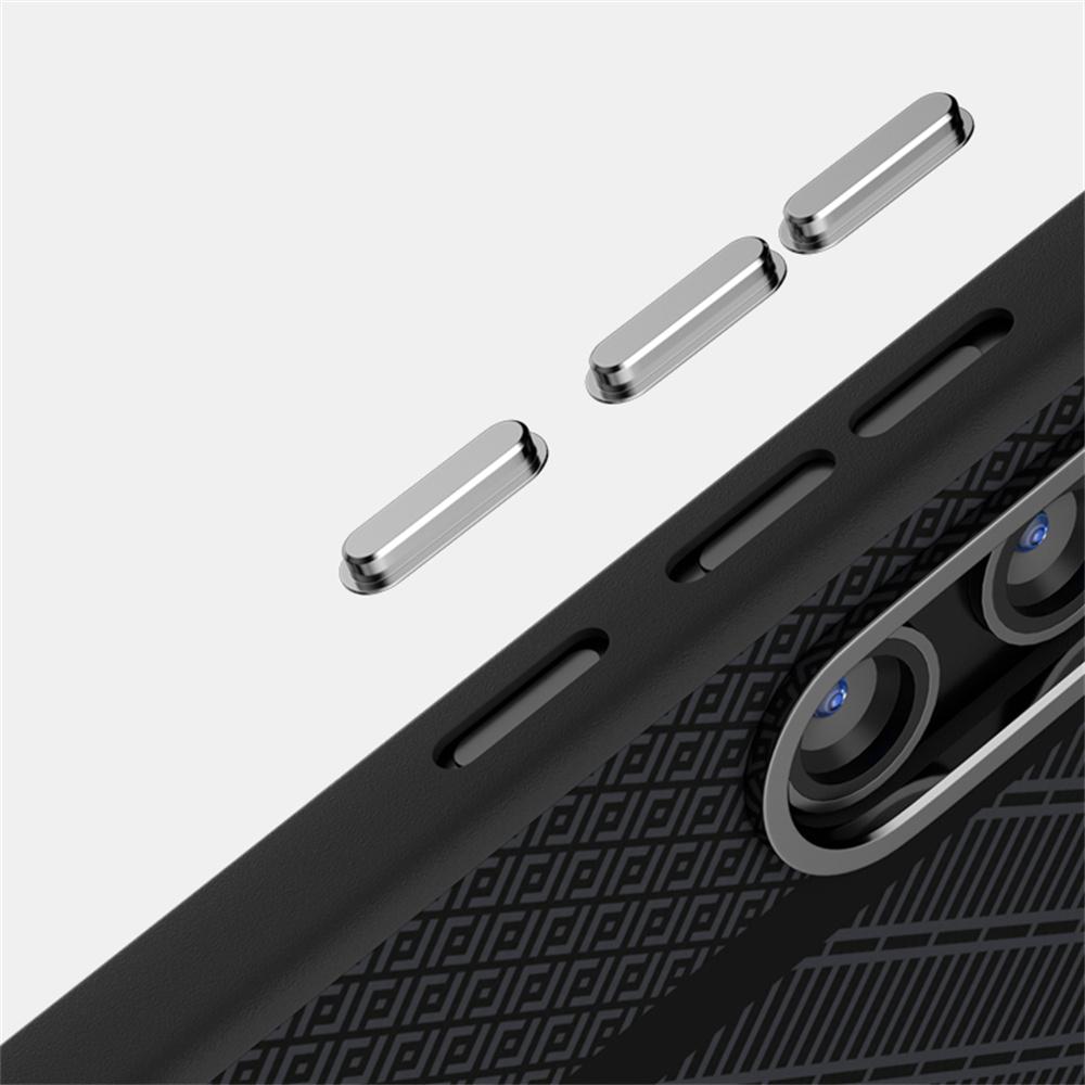 ABEEL For Samsung Galaxy S25 FE Case PC+TPU+Aluminum Alloy+PU Leather Phone Cover Compatible with MagSafe