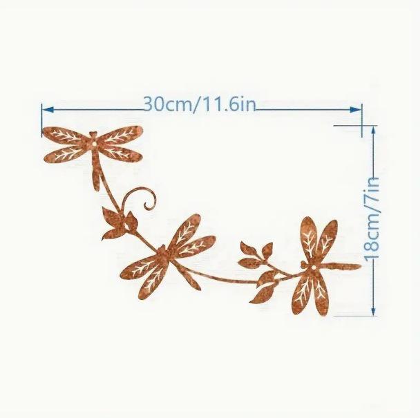 Wrought Iron Dragonfly Wall Art - Charming American Country Style Decoration