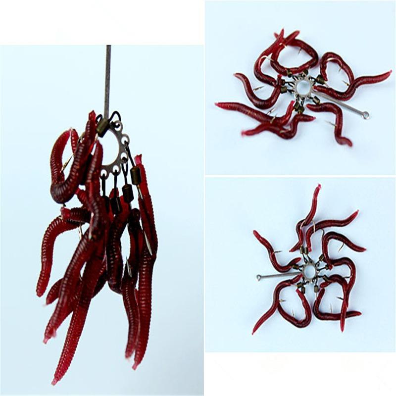 Fishing Imitation Fake Bait Red Worms Earthworms Fishing Lure
