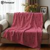 Dusty Rose Polka Dots Lightweight Microfiber Soft Christmas Fleece Blanket Warm Cozy Throw for Bed Sofa Office Travel All Season