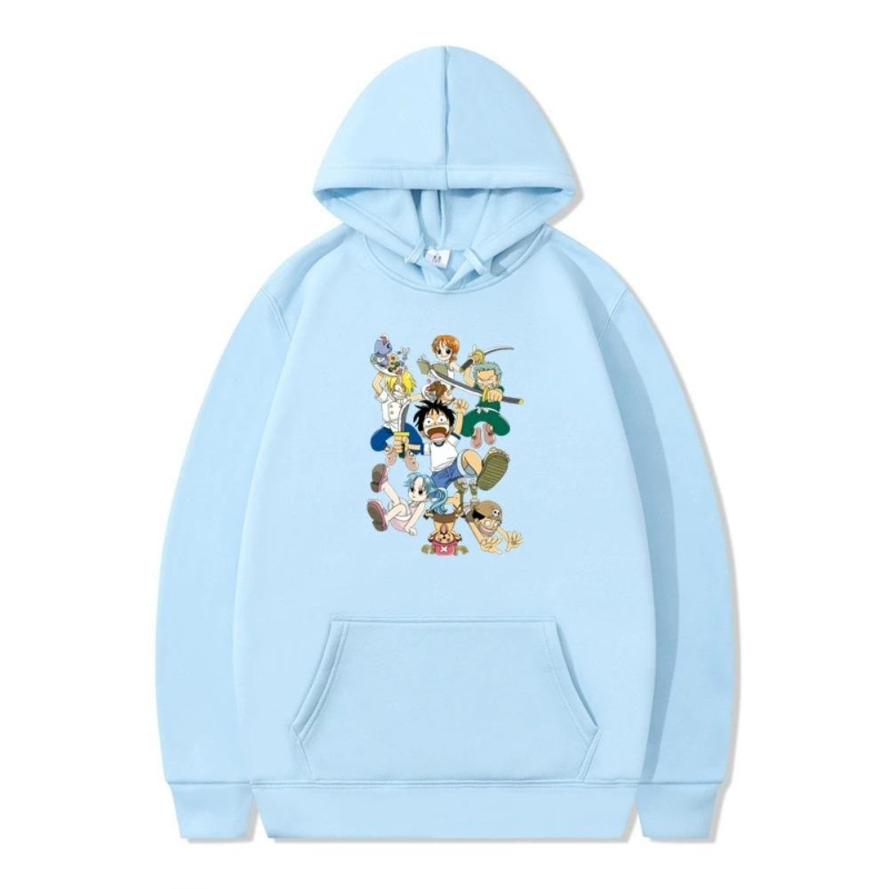 Mens Womens Hoodie ONE PIECE Anime Hoodies Streetwear Harajuku Casual Printed Hooded Pullover Sweatshirts