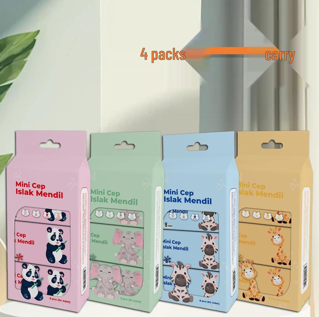 Portable Mini Baby Wipes: Disposable Hand & Mouth Cleaning for Infants & Toddlers