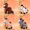 Long-Haired Pony Pendant Soft Brown Horse Plush Horse Doll Stuffed Animal Keychain Girls Bag Pendant Keyring Gifts