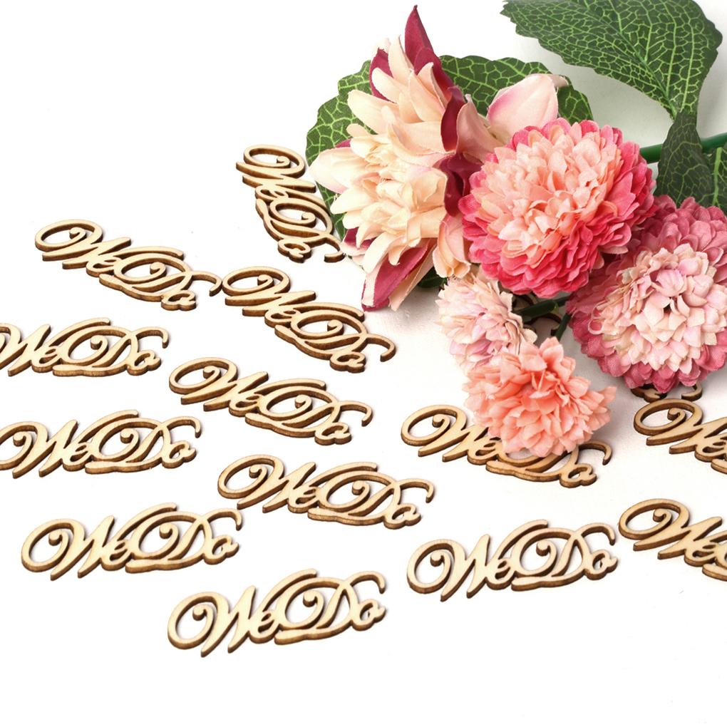 60 Pieces Wooden Letters Wall Hanging We Do Table Decor Unfinished Signs Decoration Gifts Housing Supplies for Living Room