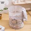 Large Foldable Cylindrical Laundry Basket with Drawstring for Dirty Clothes and Daily Necessities Storage