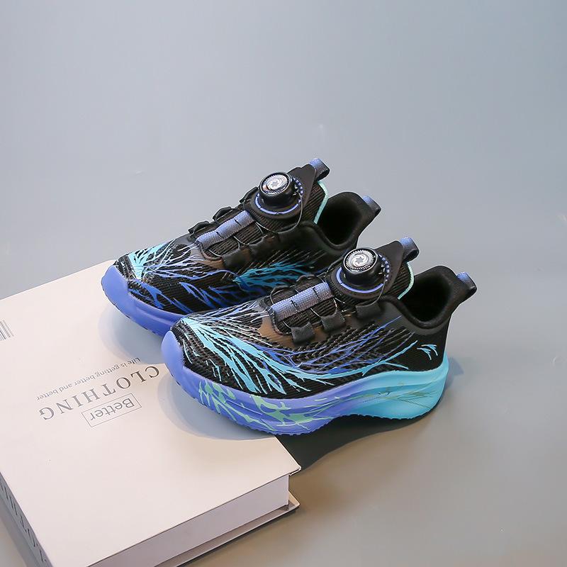 Children's running shoes 2025 spring and autumn new breathable student sports shoes professional racing ultra-light shock absorption boys running shoe