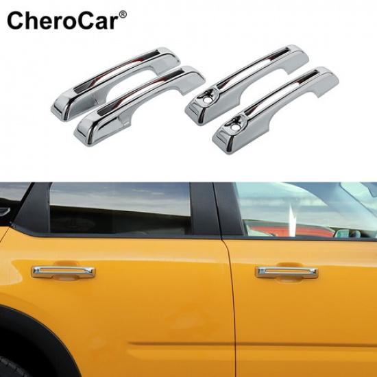 

4Pcs Chrome Door Handle Cover Decor Trim Bezels for Ford Bronco Sport -2025