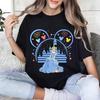 Disney Cinderella Fashion Summer Printed Womens Tshirt Pure Cotton Cartoon Womens Short Sleeve Loose Top Summer Clothing