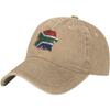 Berretto da Baseball Washed con Bandiera del Leone del Sudafrica Cotone Usurato Regolabile Cappello da Papà per Unisex
