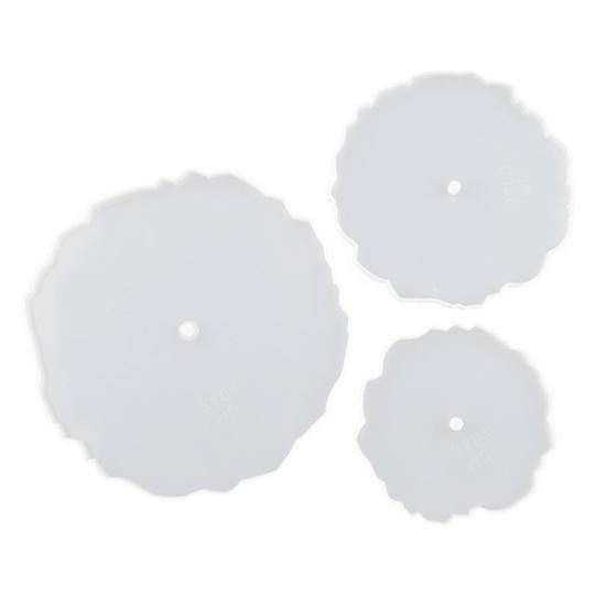 3-stufiger unregelmäßiger Obstteller-Untersetzer zum Selbermachen, Epoxid-Silikon-Gussform, Halter, Ständer