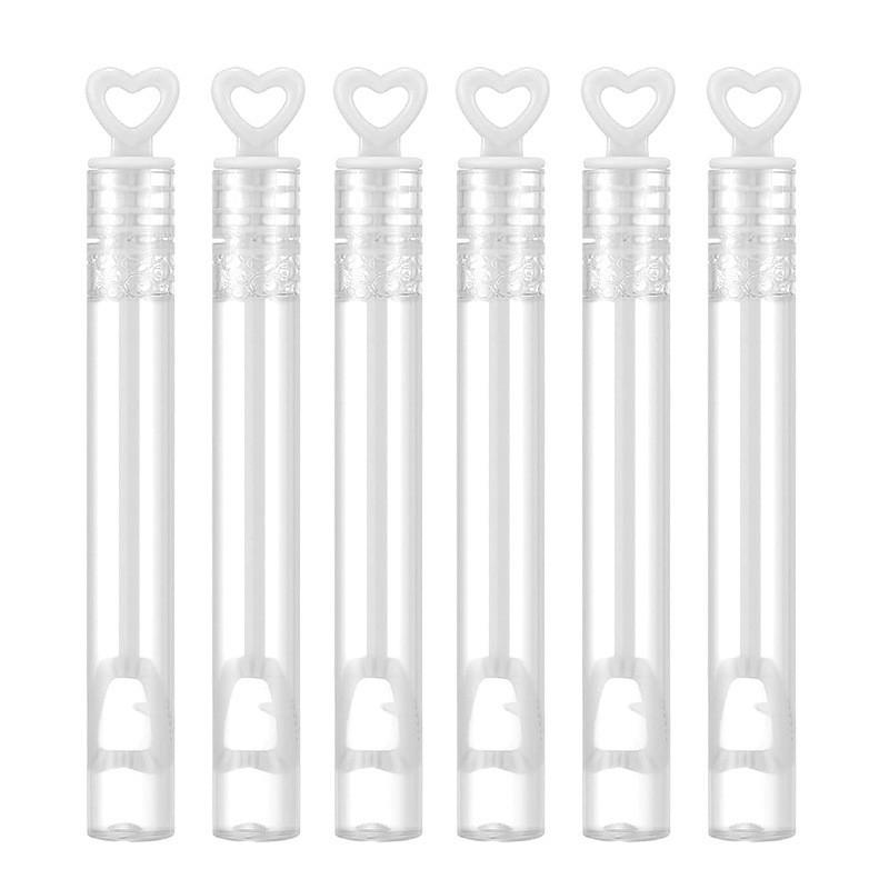 12-Piece Heart-Shaped Mini Bubble Wands for Weddings & Festivals with Free Shipping