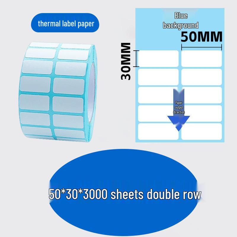 Durable Self-Adhesive Thermal Label Paper for Electronic Scales - Barcode Stickers (Sizes: 80x60, 50x40, 30)
