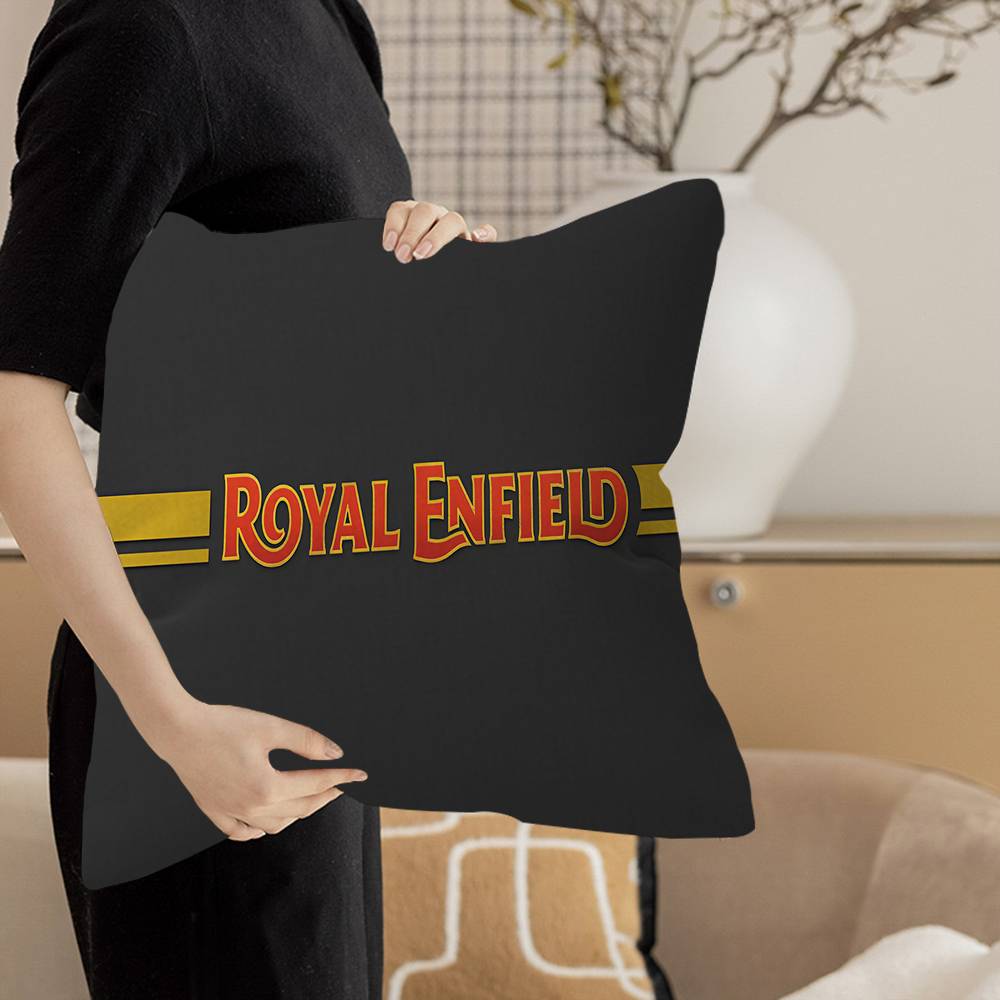 RROYALS EENFIELDS Logo Pillow Covers Cartoon Sofa Decorative Home Doublesided Printing Short Plush Cute Cushion Cover
