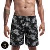 Men's casual shorts, men's shorts 2025 model, featuring tree branch and leaf patterns