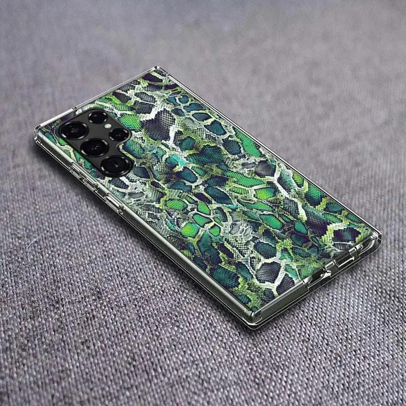 It looks like real snake skin Clear Phone Case for Samsung Galaxy S21 Plus S24 S23 S20 FE S22 S26 Ultra S25 Edge TPU Capa Cases