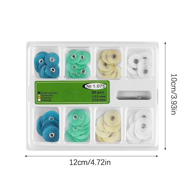 40/80 Stück Dental Polierscheiben Langsamlauf Mandrel Streifen Set Dentalmaterialien Zahnaufhellung Dentallabor Materialien