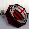 AC Milan, 1899 Automatic Opening and Closing, 8 Rib Structure Portable Umbrella, Suitable for Men and Women In All Seasons  Perfect Gift for