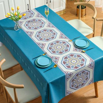 Light Luxury Pvc Tablecloth Waterproof And Oil-Proof Leave-In Table Cloth Rectangular Tablecloth Coffee Table Cloth Nordic