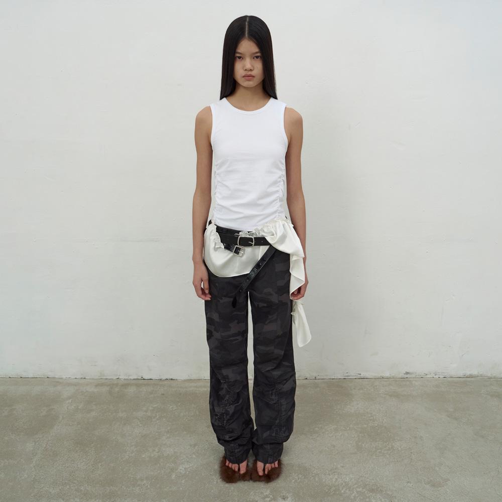 Lcdc Tm Satin Frill Sleeveless Top (White) White/Ss