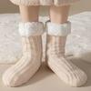 Winter Warm Indoor Floor Men's Socks Solid High Quality Comfortable Plush Sleep Women Sock Thickened Non-Slip Thermal Sokken