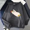 Duck I'm Sick of Everything Hoodies Cartoon Print Sweatshirts Anime Clothes Long Sleeve Pullovers Women Coats Men