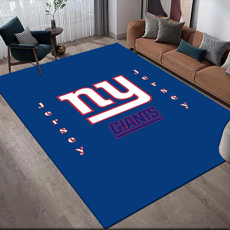 Giants Flannel Printed Carpet, Home Sofa Decoration for Living Room & Bedroom, Non‑Slip Play Flannel Floor Mat for Game Room