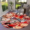 One Piece Monkey D Luffy Round Area Rug Carpet Rug For Living Room Bedroom Sofa Playroom Decor Nonslip Floor Mat