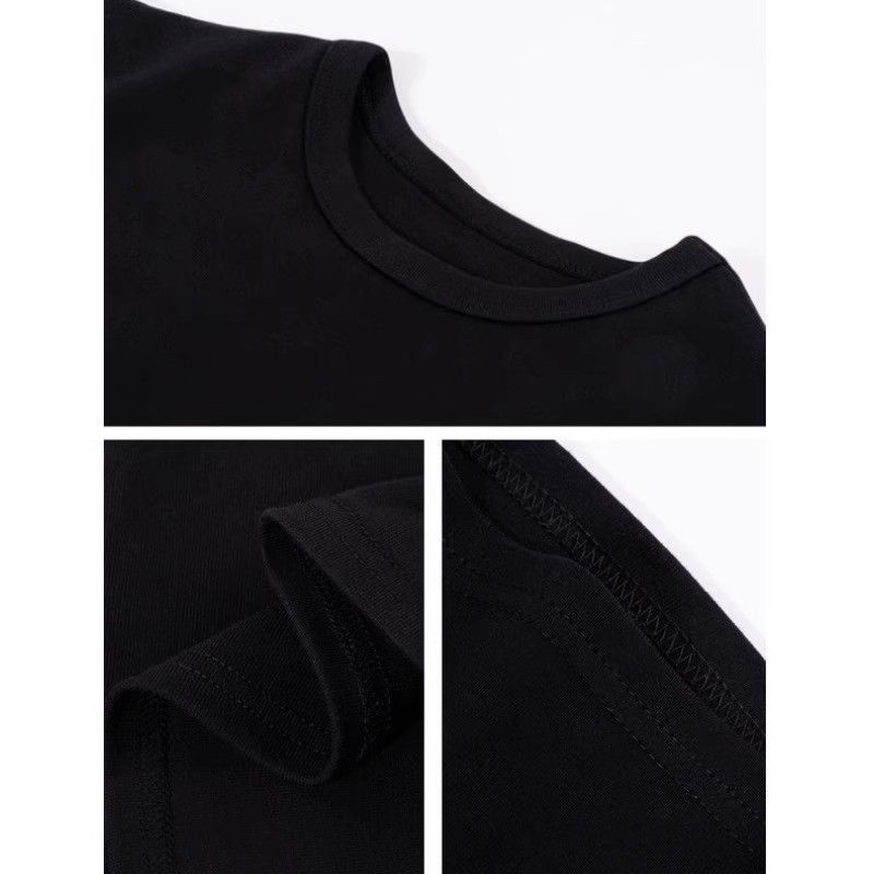 Unique Summer Short Sleeve Cotton T Shirt Women Slim Fit Solid Color Cropped Top Stylish Design