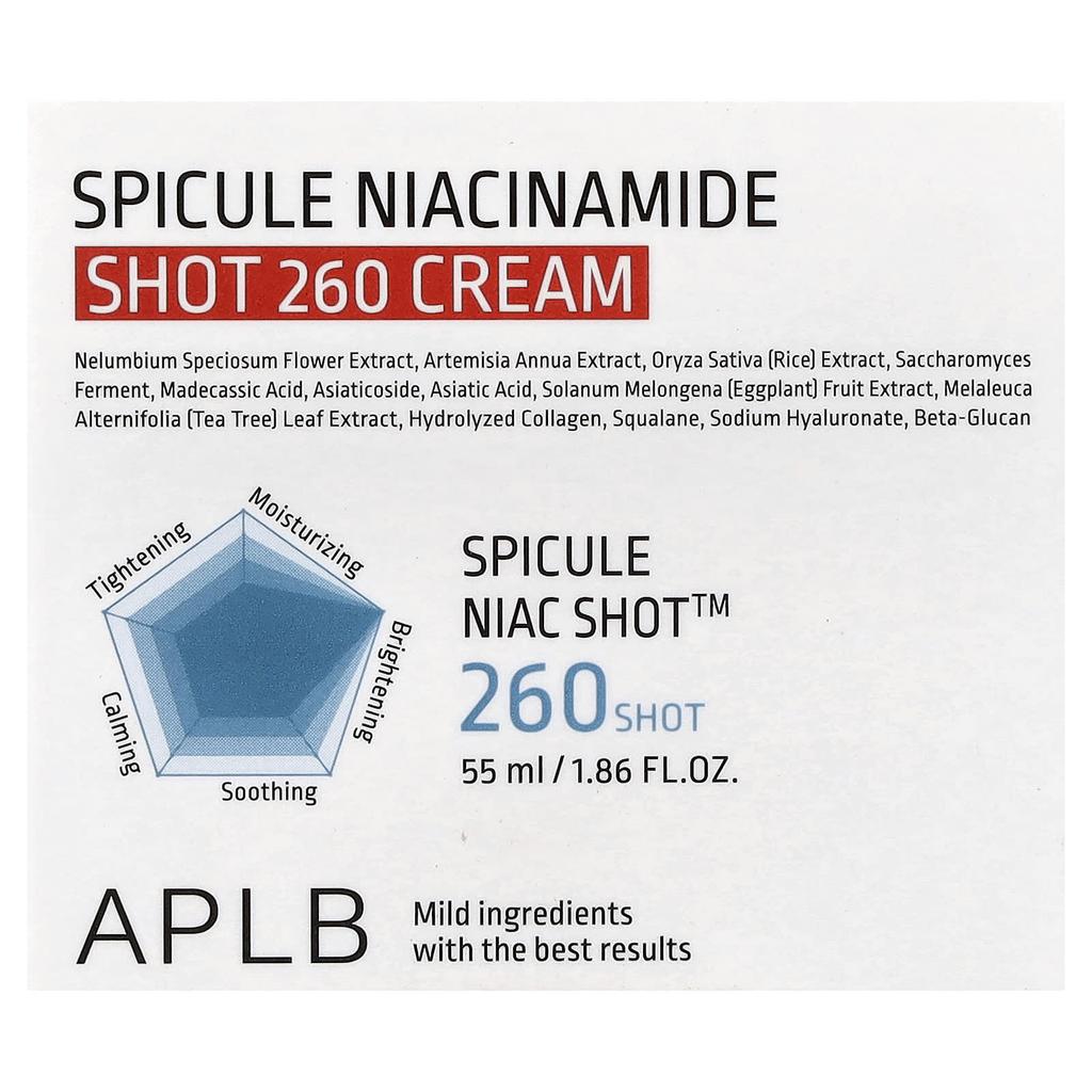 APLB, Spicle Niacinamide Shot 260 Cream, 55ml (1.86 fl oz)