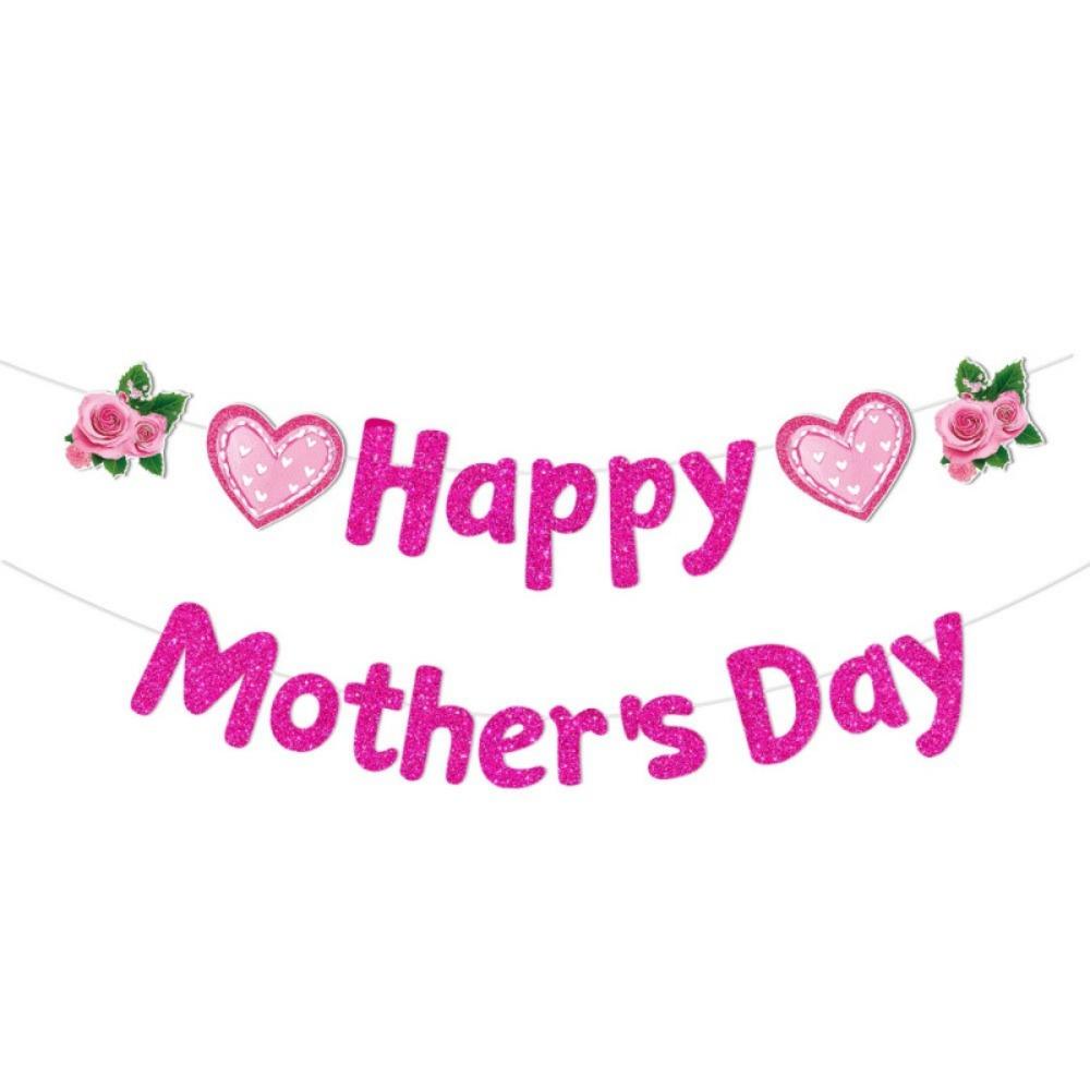 Surprise Mother's Day Hanging Paper Cards Romantic DIY Paper Pull Flags  Festival