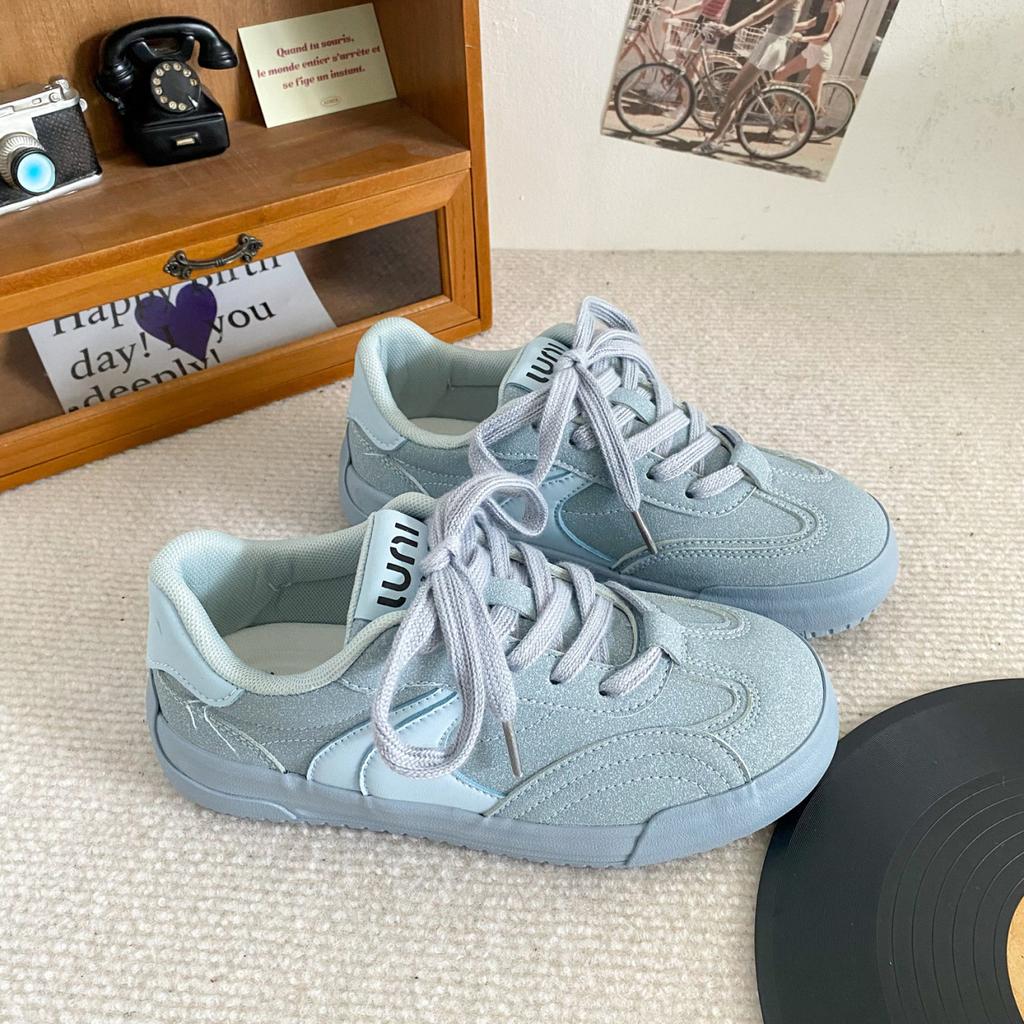 Red Retro Niche Thick Baseplate Shoes Women's Autumn New Shoes Casual Sports Shoes