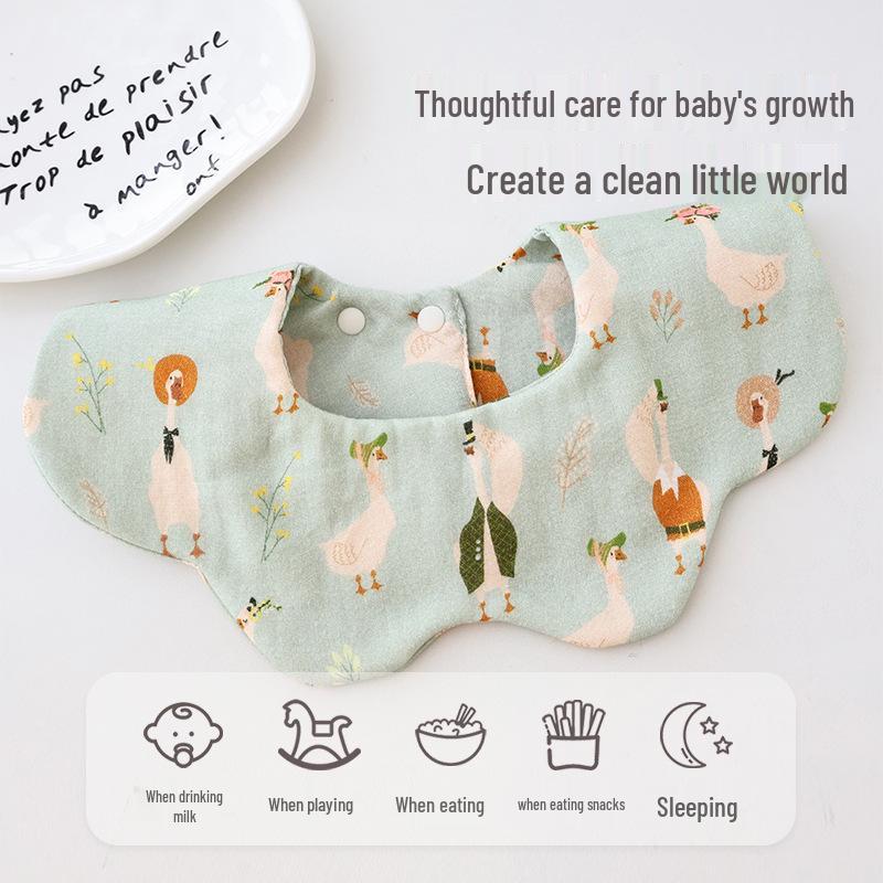 Klasse A Baumwoll-Lätzchen mit Blütenblatt-Design: Sechslagige Gaze, Spucktuch, Doppelseitiges Design.