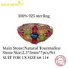 Sace Gems 925 Sterling Silver 2.5*5MM Natural Tourmaline Gemstone Rings for Women Engagement Cocktail Party Fine Jewelry Gift