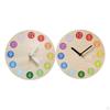 Clock Non Ticking Multi Colored Numbers Battery Operated Decorative Wall Silent for Home
