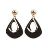 Black Hanging Long Earrings for Women Triangle Square Statement Drop Earrings 2025 boucle oreille femme Fashion Jewelry