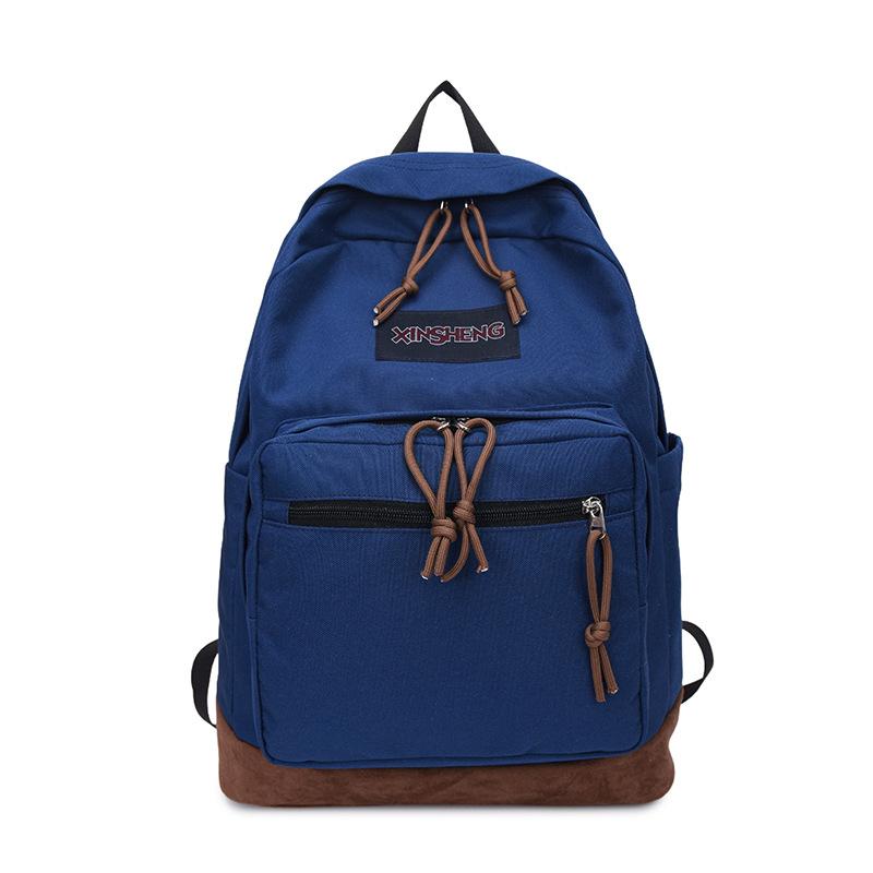 

2025 autumn new fashion trend backpack junior high school student schoolbag casual large capacity lightweight backpack синий