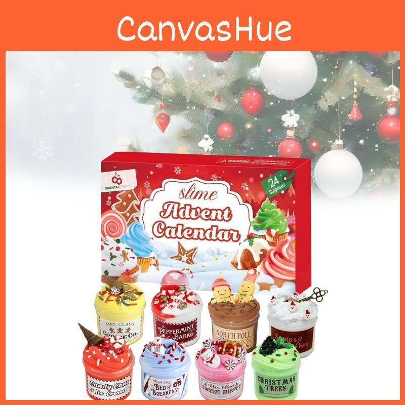 Christmas Days 24 Of Slime Kit Countdown Calendar Butter Slime Stress Toy Relief