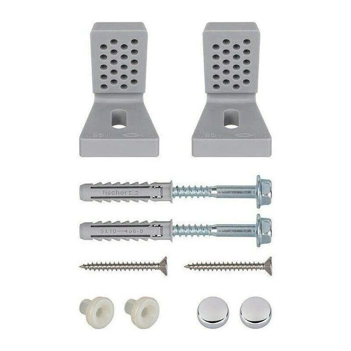 Fixations WC - Fischer - 5 N - Nylon - Inox A2 - Zingué bichro