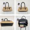 Fortschrittliche Strohgewebte Damen Umhängetasche Neue Mode Retro Strohgewebte Satteltasche Große Kapazität Urlaubsstil Tragetasche Handtasche