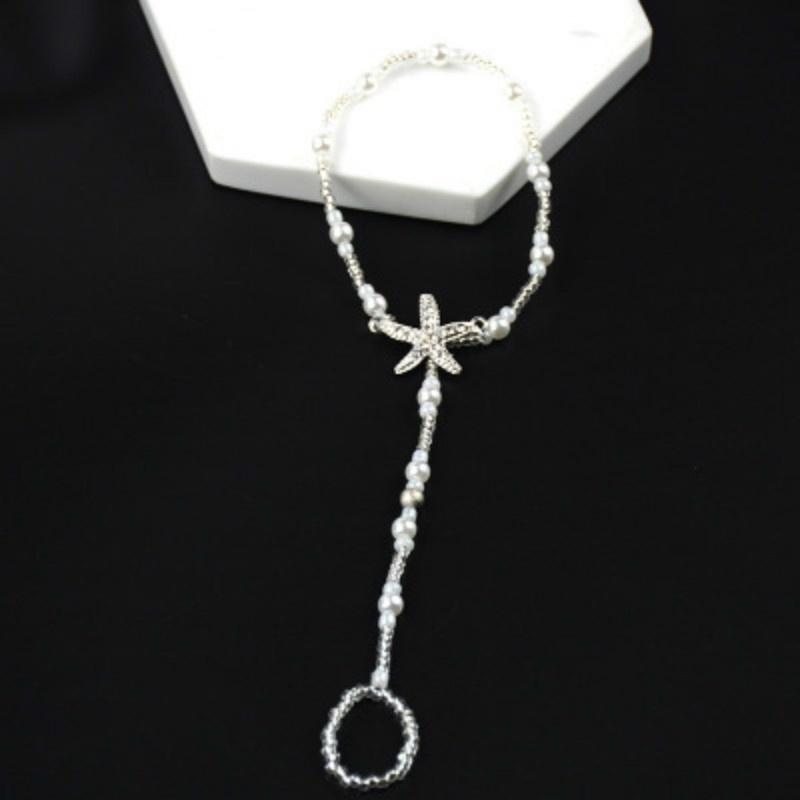 1 Pcs Women Summer Fashion Decor Accessories Pearl Barefoot Sandal Beach Wedding Foot Anklet Fashion Gifts Casual Occasion