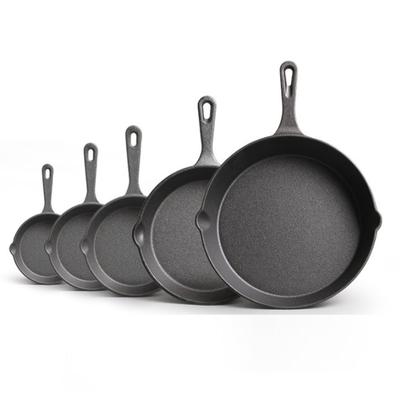 10/14/16/20CM Cast Iron Frying Pan Cooking Skillet Egg Steak Fry Pan Baking Pot Gas Cooker Induction Cookware Handmade Stir-fry Pan