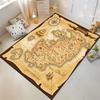 Treasure Map Pattern Carpet for Living Room, Pirate Adventure Decor Suitable for Use As an Anti-slip for Living Room Bedroom Sofas