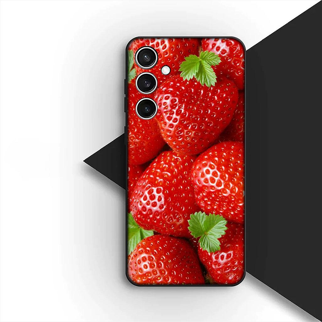 

for Samsung Galaxy S10 S8 S9 Plus A33 A34 A31 70 A71 A72 Note 20 9 8 S10E Case Cherry Strawberry fruit Summer Avocado Galaxy S9+
