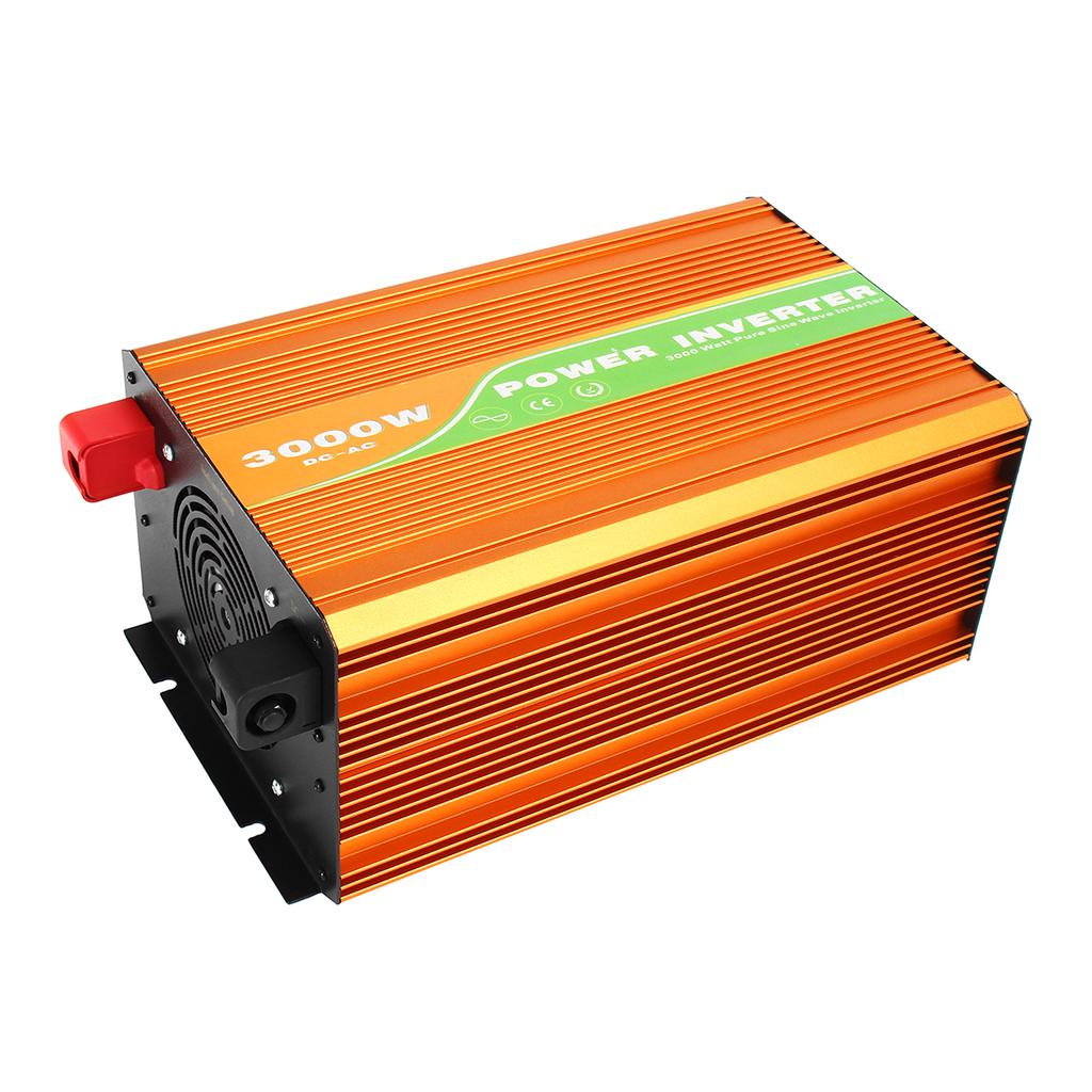 3000W Car Power Converter Inverter DC 24V To 110V/220V AC Pure Sine