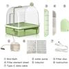 Smart Auto Sensing Water Circulation Bird Bath for Cages Hanging Parakeet Shower Bird Cage Bathroom Accessory Peony Bath Box