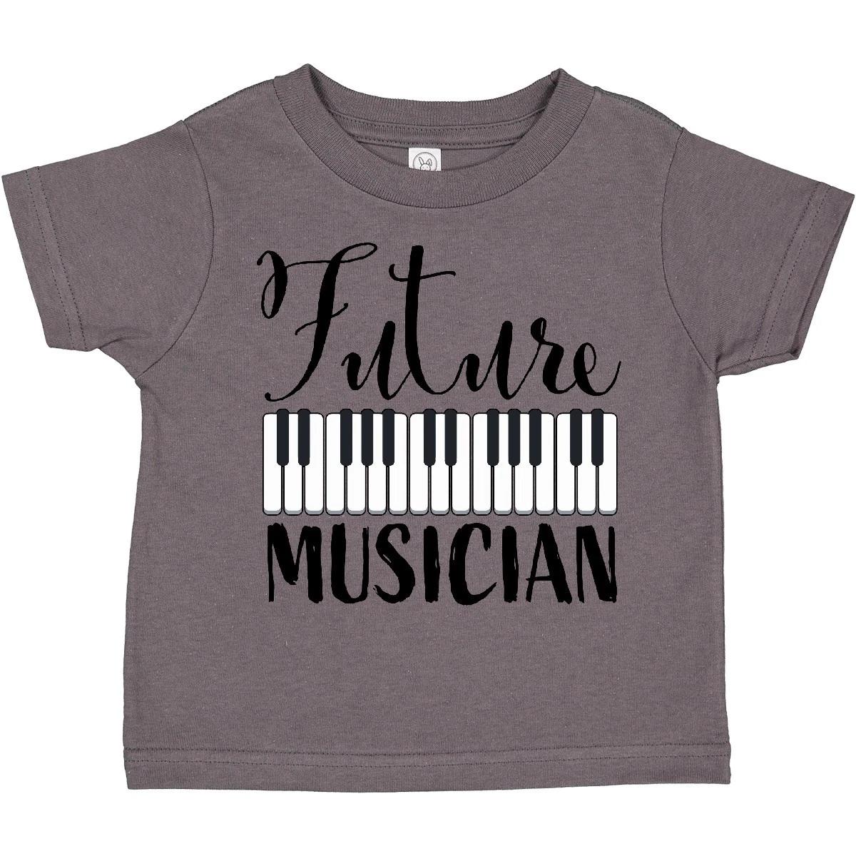 

Inktastic Future Musician- Piano Music Toddler T-Shirt Children Notes Pianist 100